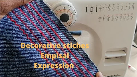 Decorative stiches of an Empisal Expression sewing