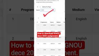 How to download IGNOU dece 2026 assignments #ignousolvedassignment #ignouassignment #download