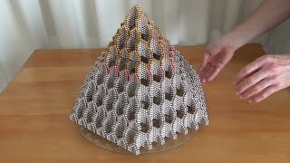 Supersized Honeycomb Mountain | 22770 Neodymium Magnetic Balls
A giant version of my Honeycomb Mountain or Honeycomb Pyramid shape from 5mm neodymium magnetic balls. I used a larger version of the triangular subunit that creates the hexagonal pyramid pattern, and built it with 13 layers including the single unit peak. 235 units + 18 extra units to support the base were required for this large magnet shape. The single repeating subunit uses 3 rhombuses of 30 balls each, so the total magnet count for this construction is 253 × 90 = 22770 magnetic balls, which weighs over 11kg. This is the largest magnet structure I have ever built, both by physical size and the number of magnets used.
My old tutorial for how this pattern can be built can be found here:
https://youtu.be/r1anQGBOXy8
#ledwatchman #Neocube #Neoballs #Nanodots #ZenMagnets #Speks #Buckyballs #NingoBalls #CyberCube #KlikyBalls #NeoQube
Music track is Air Hockey Saloon by Chris Zabriskie, from the YouTube free music library.
Air Hockey Saloon by Chris Zabriskie is licensed under a Creative Commons Attribution 4.0 license. https://creativecommons.org/licenses/by/4.0/
Source: http://chriszabriskie.com/vendaface/
Artist: http://chriszabriskie.com/ Supersized Honeycomb Mountain | 22770 Neodymium Magnetic Balls