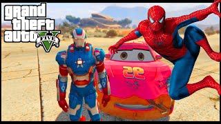 Video #160 Superhero Cars Сhallenge Spiderman Ironman Hulk Thor and other Superheroes GTA V MODS