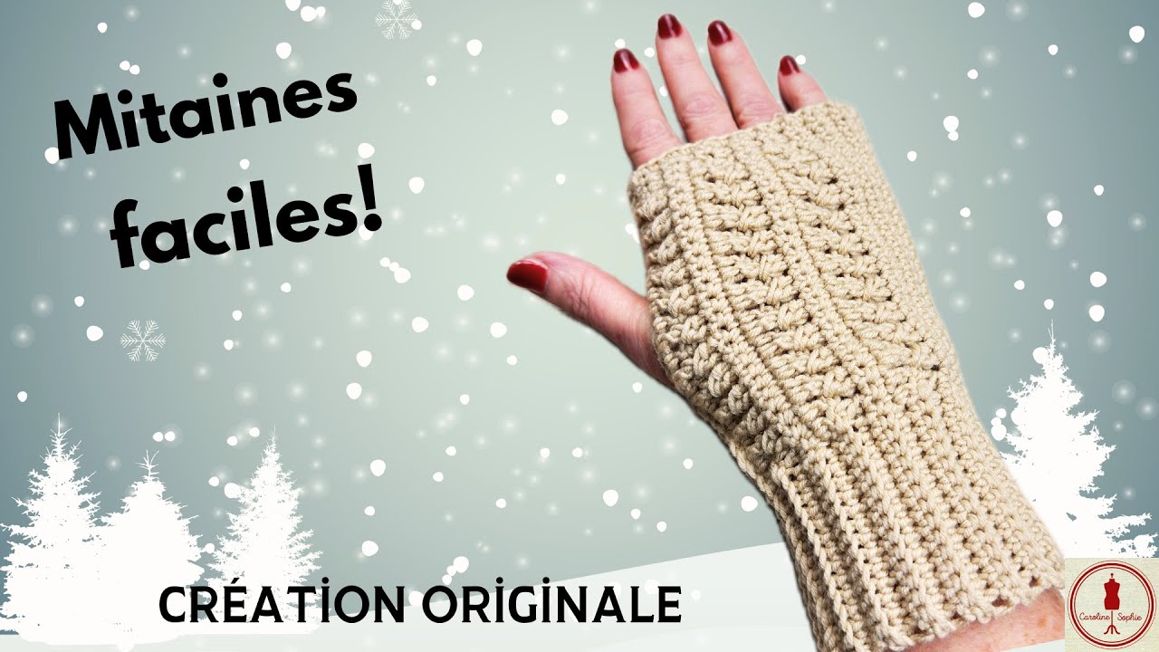 👌🏻DU PLUS BEL EFFET ! Des mitaines crochet élégantes et faciles 🍀🍁