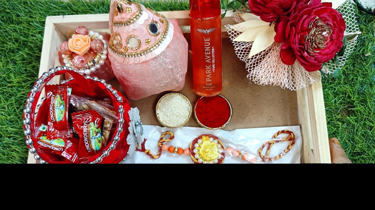 Rakhi tray decoration idea raakhi nariyal decoration gaat