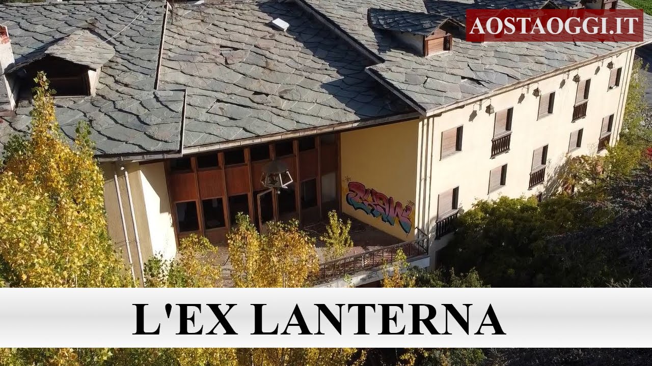 Valle d'Aosta Saint Pierre ex Hotel La Lanterna.  Abbandono degrado pericolo