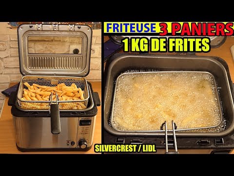 FRITEUSE 3 PANIERS LIDL SILVERCREST 2000W Deep Fryer Fritteuse Friggitrice