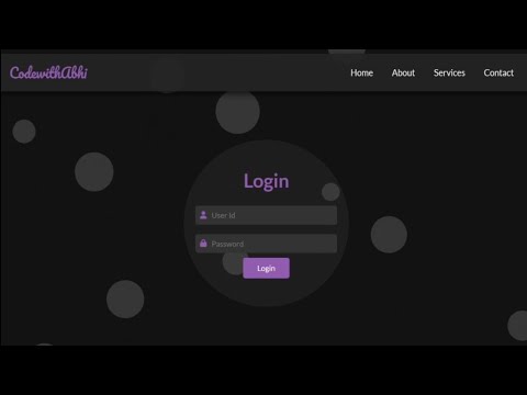 ⚪BUBBLE LOGIN PAGE ANIMATION  // USING HTML CSS & JAVASCRIPT