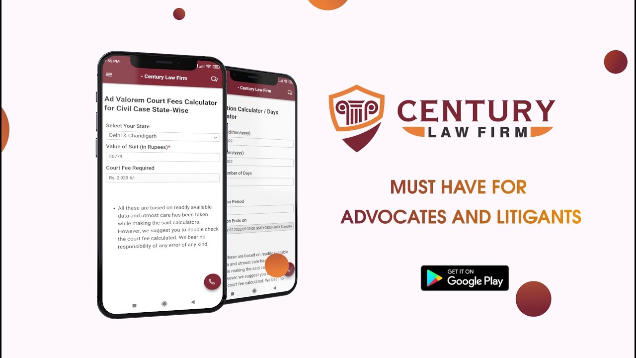 CLF Court Fee Calculator App |  Tools Useful for Advocates | App promo