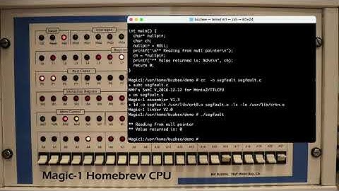 Magic-1 HomebrewCPU: Fun with Segfaults