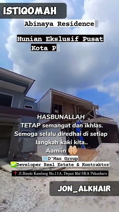 HASBUNALLAH, ISTIQOMAH KEJAR RIDHO ALLAH BERKAH #rumahsyariahpekanbaru #rumahpremiumpekanbaru