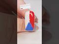 The Flag Of Czechia Nail Art 🇨🇿 #nailart #czech