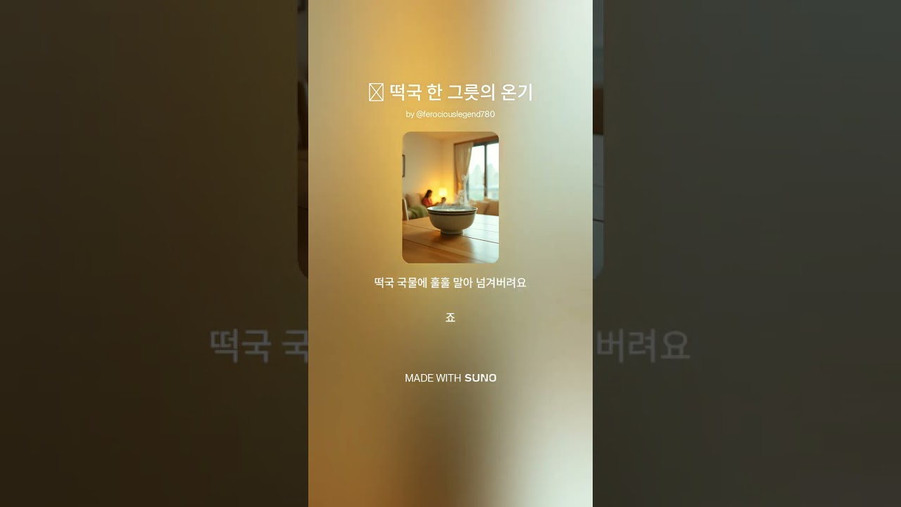 🍲 떡국 한 그릇의 온기 | 설날 아침 가족 사랑 발라드 | Warm Family Love Song