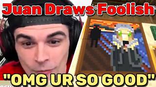 Foolish Reacts to His New Painting from Juan on QSMP 2 Minecraft