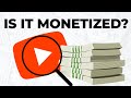 How to know if a youtube channel is monetized or not monetization status