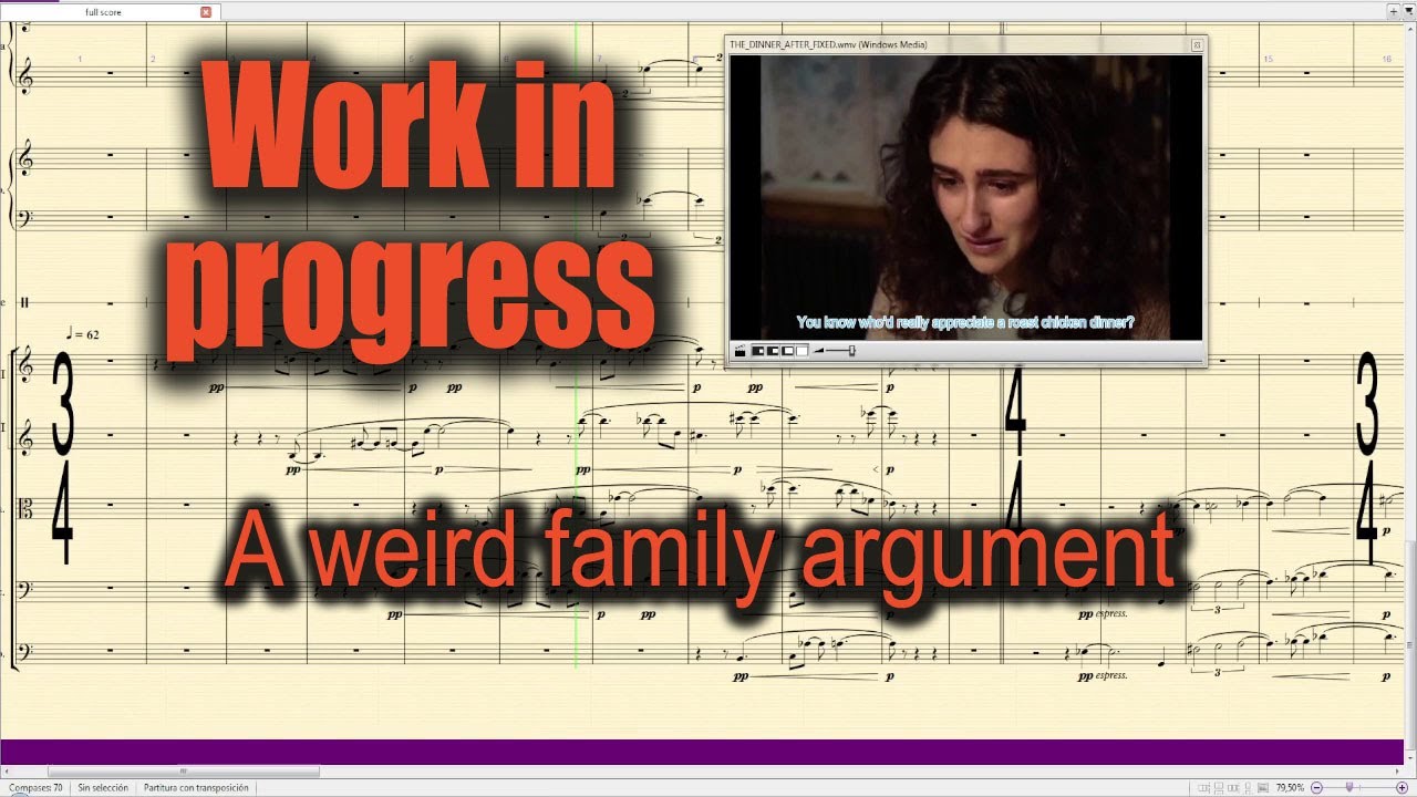 Writing the music for this scene: a weird family argument 
