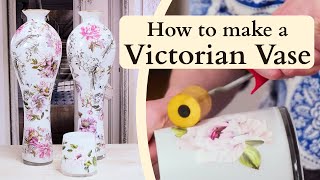 Flowers of the Past: How to create a Victorian inspired vase using transfers