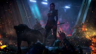 Elf Girl Warrior With Wolf 4k Loop Live Wallpaper