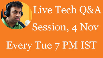 #63 Live Tech Q&A Session with Geekyranjit - 4 Nov 2014