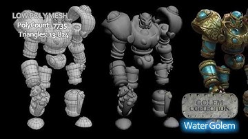 Water Golem 1.0 [Golem Collection] available at Unity Asset Store