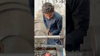 Steel Wire Spring Making on Vintage Lathe Machine | Simple Handmade Process #youtubeshorts