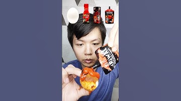 Thumbnail of Telur rebus + saus samyang, boncabe lv 50, sambal jawara di telan hidup-hidup ⁉️🔥😱 #spicy #extreme