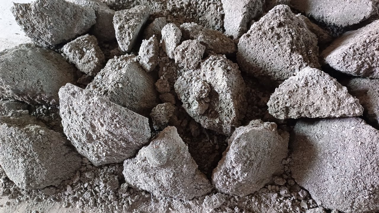 👉 New Black Concrete Chunks Super Crunchy Dry Floor Crumbling Relaxing Sounds❣️