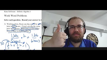 Work Word Problems- Algebra 1 Kuta Worksheet Series