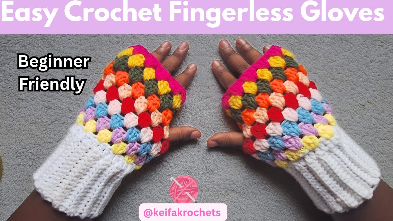 How to Crochet Fingerless Gloves | Ribbed Cuffs + Granny Stitch