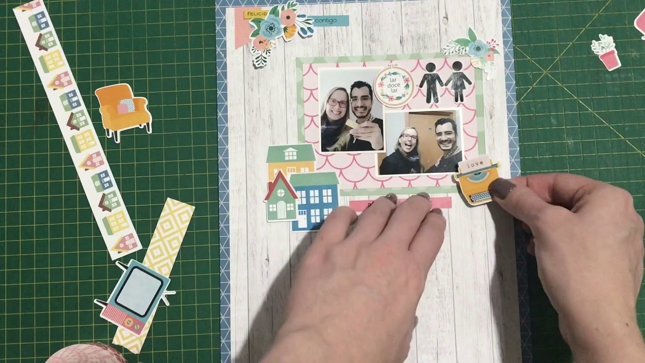 Tutorial Layout A4 de Scrapbook - YouTube