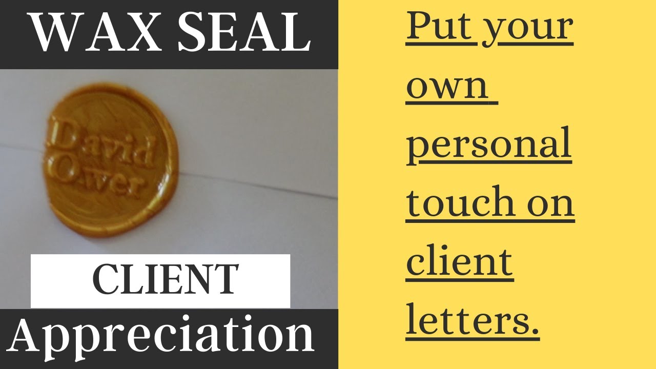 How To Use Wax Seal Stamp Letter To Clients YouTube