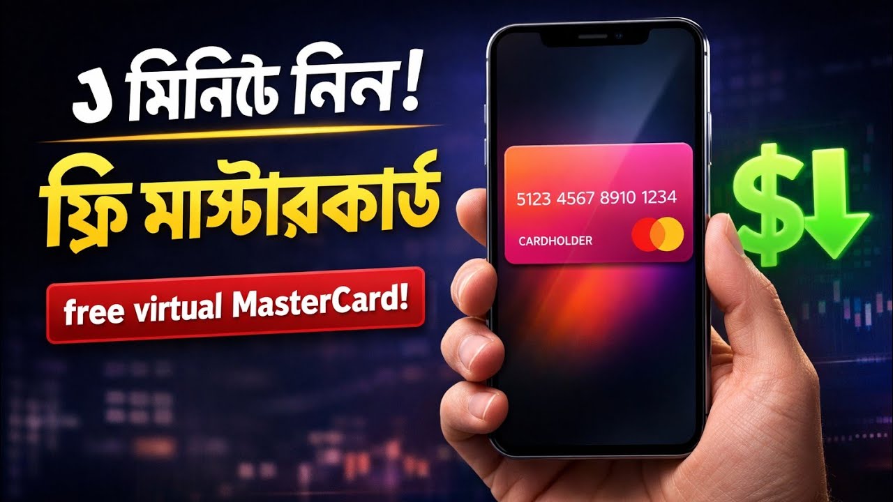 ১ মিনিটে নিন Free Virtual MasterCard! 💳 | Adastra Card | No Passport Needed For Free MasterCard
