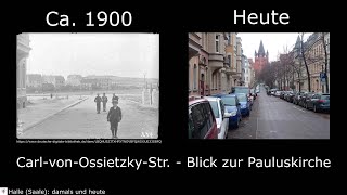 Halle (Saale) damals vs. heute #21