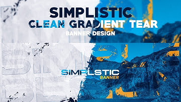 PS Tutorial: Simplistic Clean Gradient Tear Banner Design