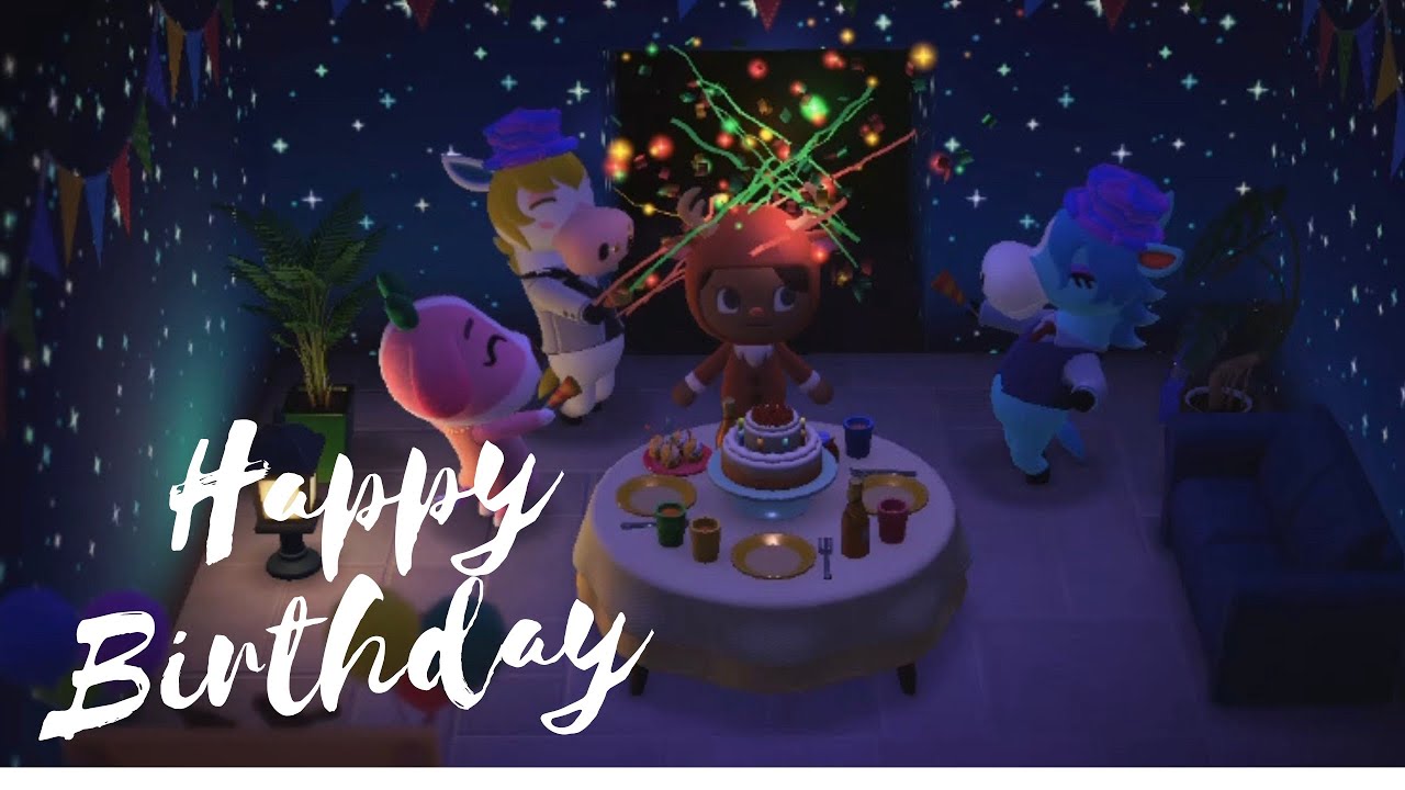 My villagers organized a birthday party and k.k. Slider sang for me. Best birthday party!! acnh