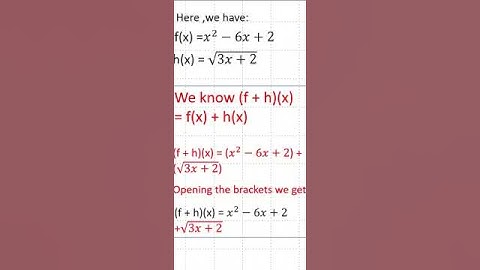 Adding , Subtracting two functions - Q2