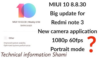 MIUI 10 8.8.30 update new feature for Redmi note 3 हिन्दी||||||