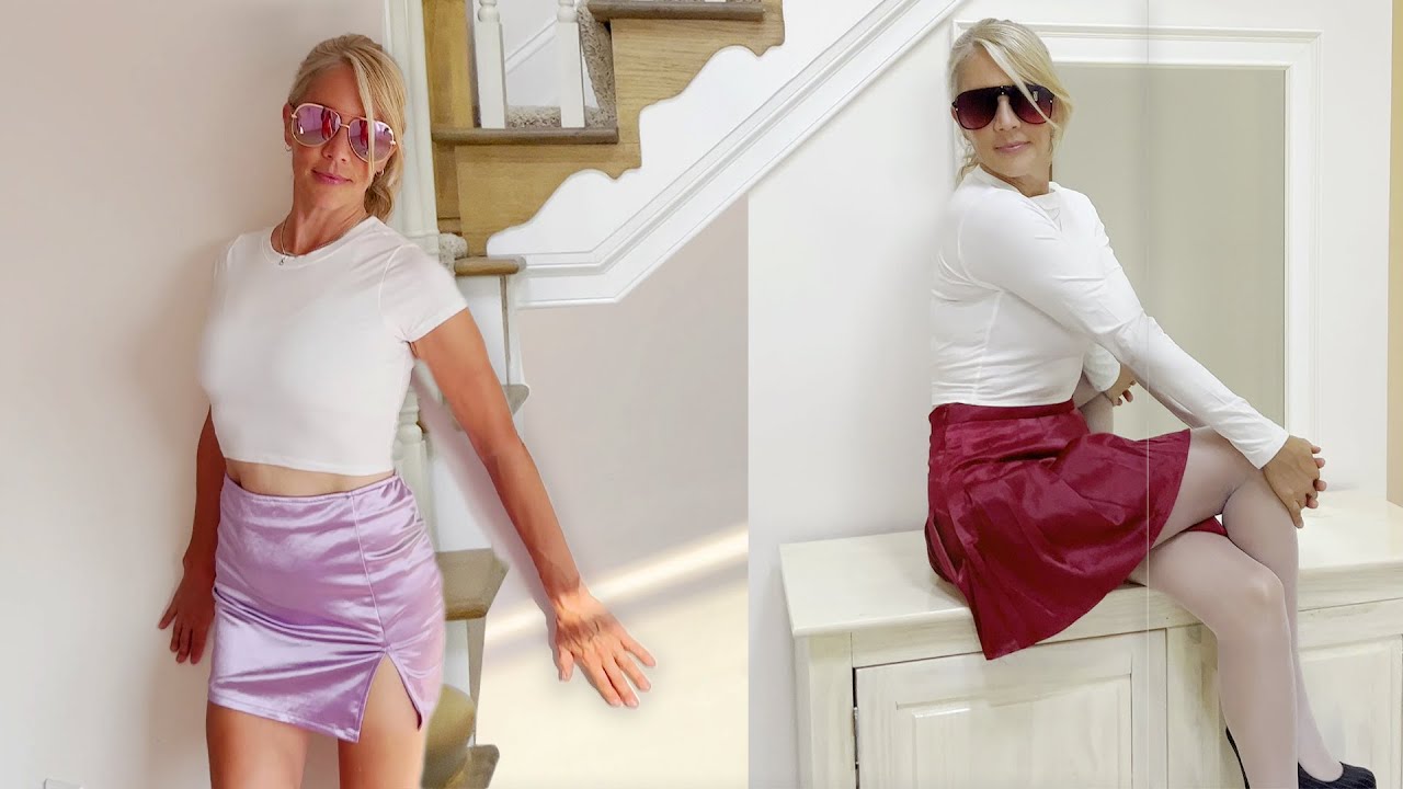 Satin Mini Skirts:  Fashion Review