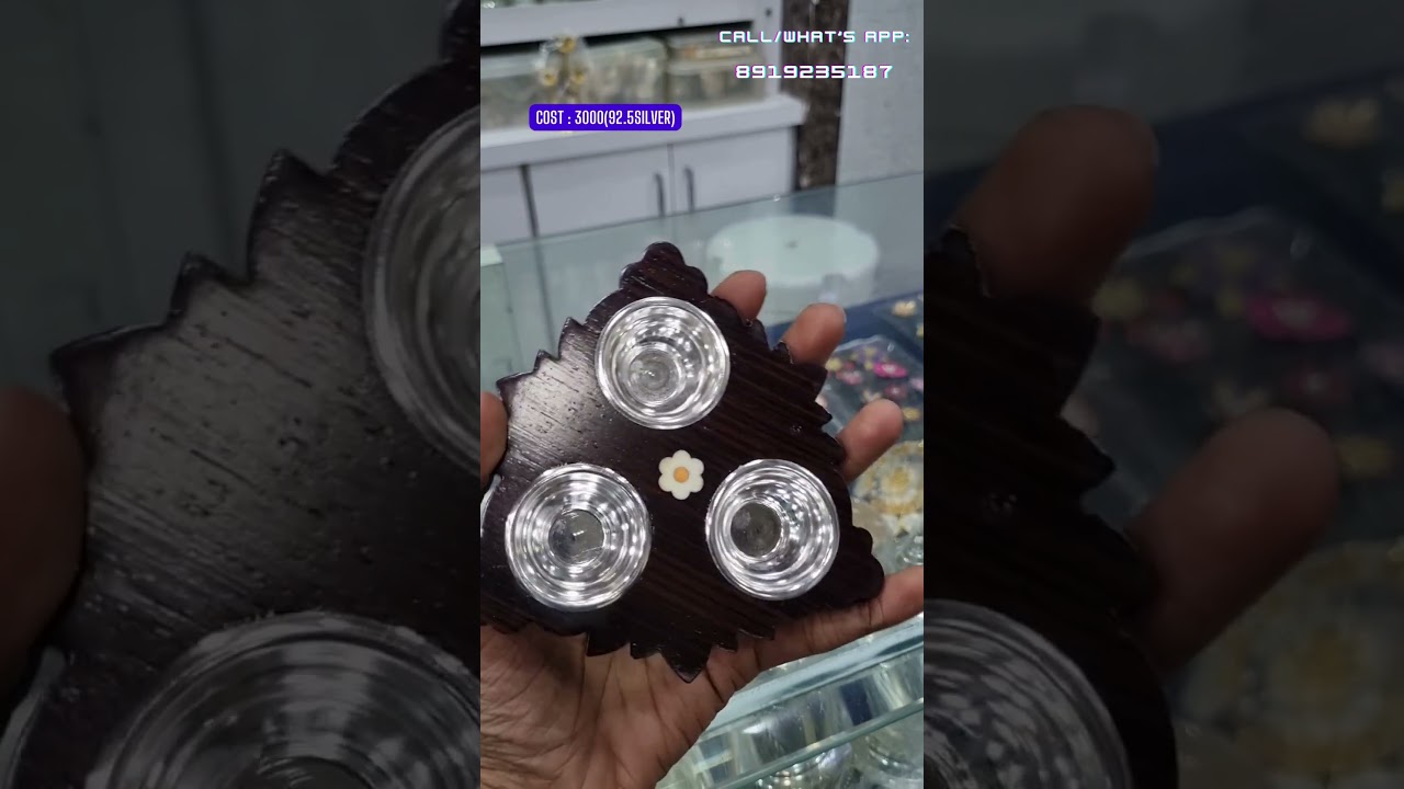 Silver rosewood articles in 92.5 silver | Silver peeta | Silver Harathi Stand | Silver Ganta 