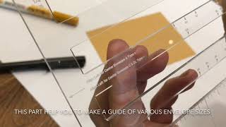 Envelope Center Guide - 21Lines Calligraphy Ruler, Guides, and Tools.