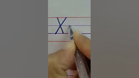 How to write in 4-line English notebook..write letter 'X' capital and small