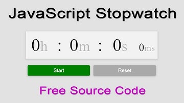 JavaScript Projects for Beginners | Online Stopwatch Full Screen with Source Code.