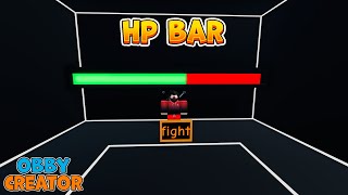 How to make hp bar in obby creator