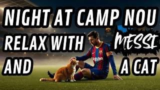 🐈 10 Hours Cat Purring Sounds with Leo Messi at Camp Nou Night | Relaxing Ambience screenshot 3