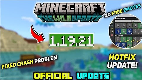 Minecraft Pe 1.19.21 Official Version Released | Minecraft 1.19.21 Hotfix Update