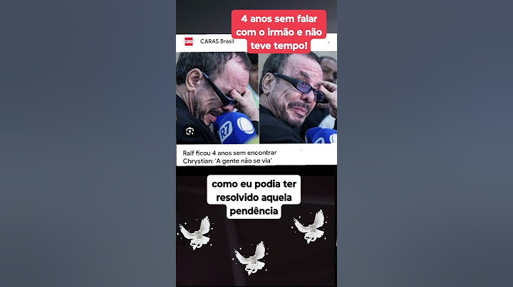 Ralf quatro anos sem se falar e ainda não teve tempo!