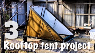 DIY rooftop tent promises a comfortable break/ルーフトップテントの生地をミシンでひたすら縫い合わせる一日