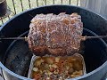 Hickory Smoked Standing Rib Roast on the 22" Weber Performer (Holiday Favorite!) Rotisserie Style!