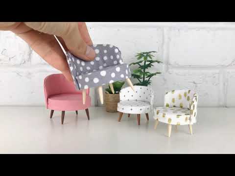 DIY Round Dollhouse Chair - the cutest miniature ever!