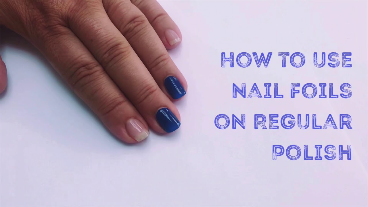 How Apply Foil To Regular Polish*Lina Top Coat*Nail-Artisan Foil