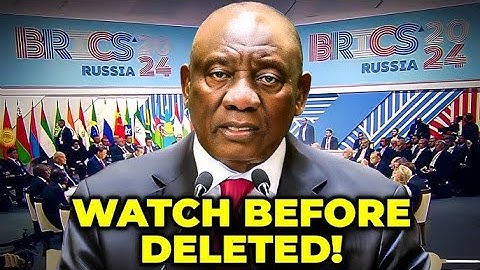 South Africa's BRICS Closing Speech Shocks the World |