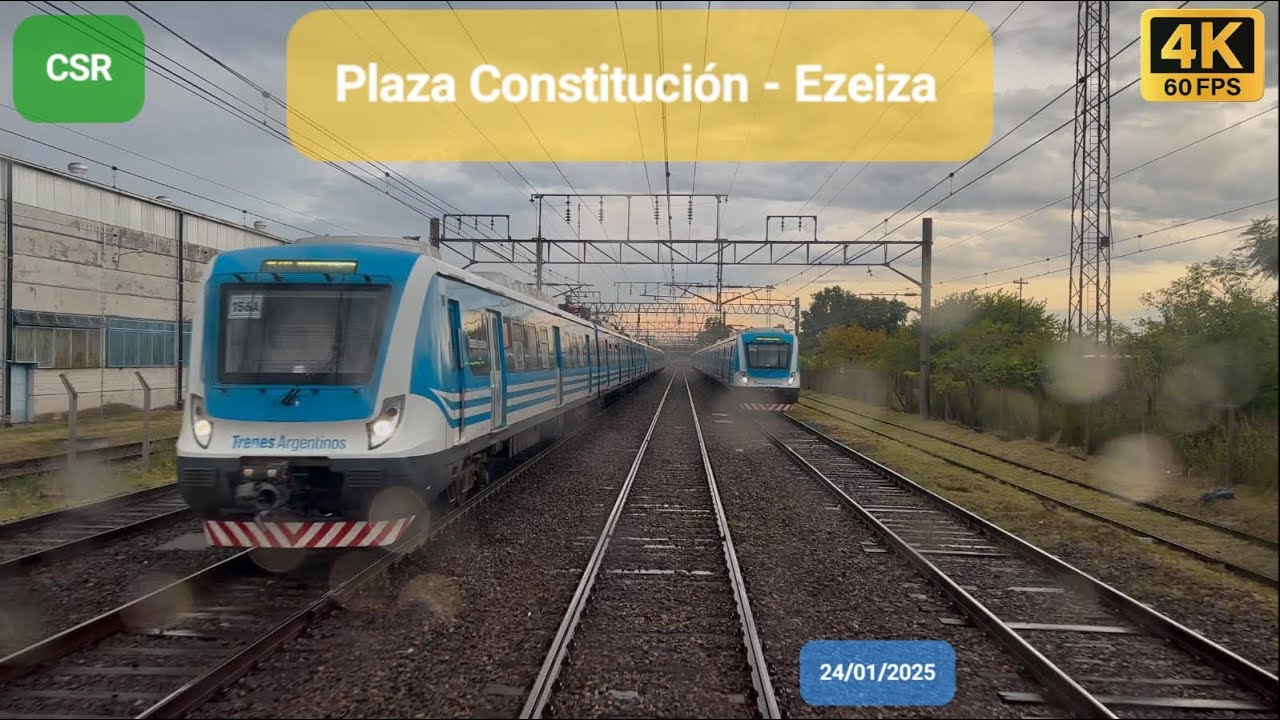 Cabview | Trenes Argentinos | P. Constitución - Ezeiza | 24/01/25 #train #기차 #world