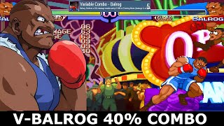 Variable Combo - Balrog (Retroachievements) - Street Fighter Alpha 3 Max [Combo in Description]